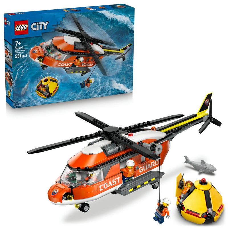 LEGO City Coast Guard Helicopter Toy Building Set 60503  (Age 7+, 551 Pieces) - Image 1