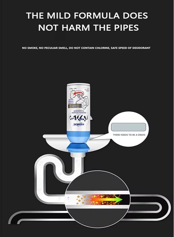 Attack مسلك ومنظف ومعقم رغوي قوي للصرف والأحواض والمطابخ – مزيل انسداد فعال للشعر والدهون والأوساخ، معقم ومانع لظهور الحشرات، مناسب للمنازل والمطاعم - Image 5