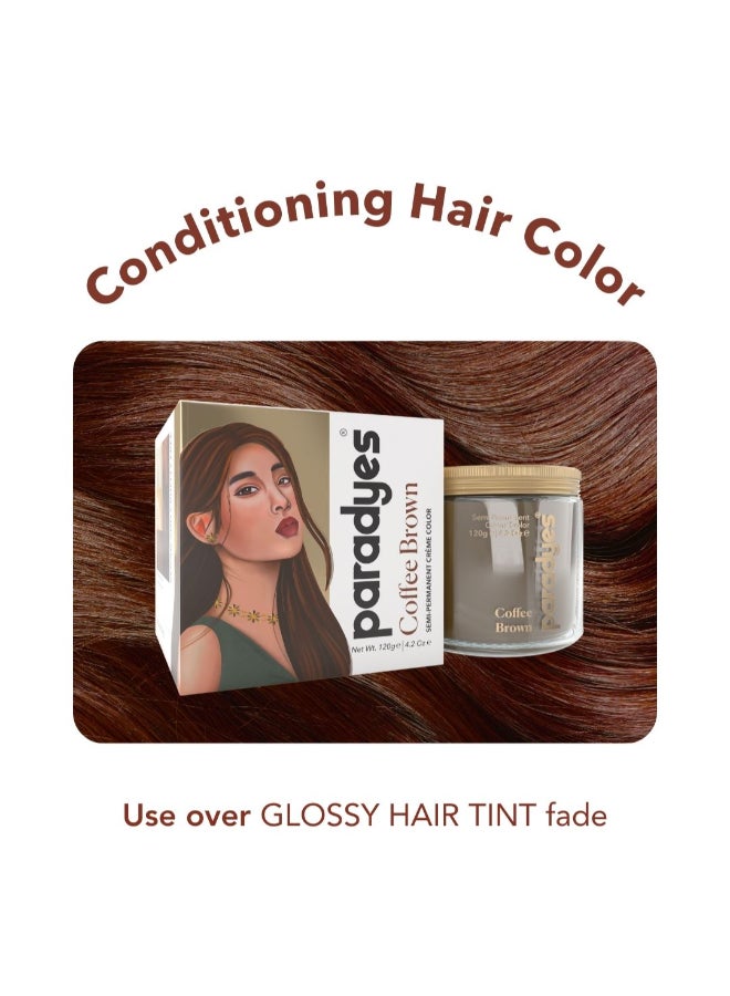 Paradyes Top-Up Semi-Permanent Coffee Brown Diy Conditioner Based Hair Colour, 120 Gm,All,1 Count - Image 2