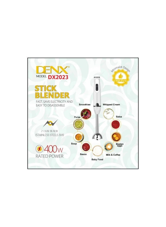 Denx Hand Blender, Stainless Steel Wand, Variable Speed Control, Turbo Function, Removable Wand, - Image 5
