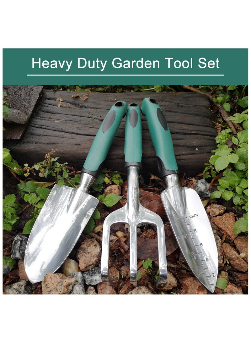 Generic 3 PCS Garden Tool Set – Heavy Duty Aluminum Hand Tools with Non-Slip Rubber Handle – Durable Gardening Kit for Men & Women - Image 4