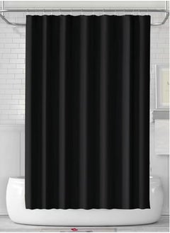 Kutis ستارة دش للحمام مكونة من قطعة واحدة ستارة دش مقاومة للماء PEVA أسود 180x180 سنتيمتر  - Image 1
