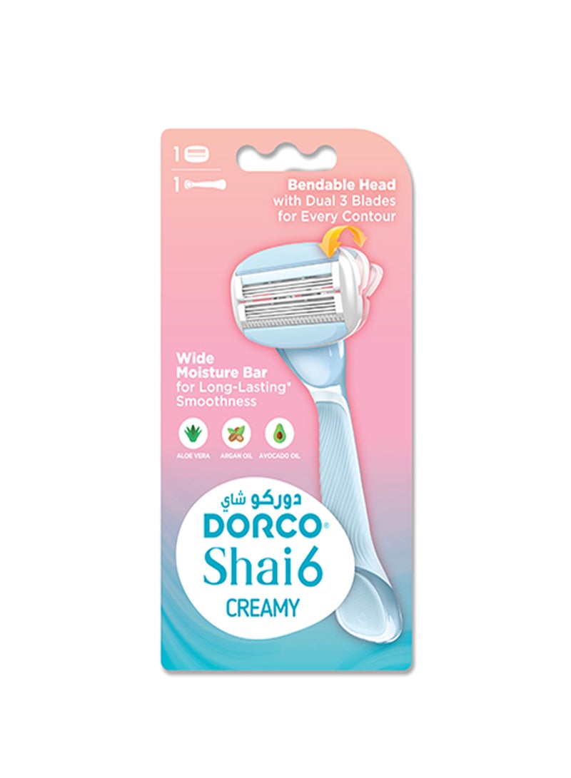 DORCO Shai 6 Creamy Women System Razor - Image 1