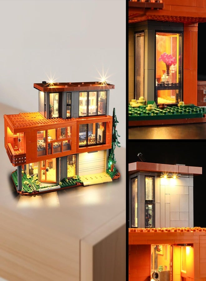 Vaodest مصباح LED من Vaodest لمجموعة Lego Twilight The Cullen House 21354، تصميم وتكوين متوافق مع الموديل 21354 (مصباح LED فقط، وليس مجموعة مكعبات البناء). - Image 4