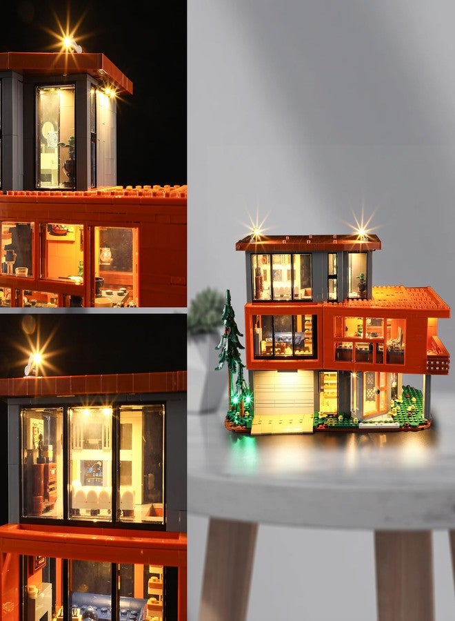 Vaodest مصباح LED من Vaodest لمجموعة Lego Twilight The Cullen House 21354، تصميم وتكوين متوافق مع الموديل 21354 (مصباح LED فقط، وليس مجموعة مكعبات البناء). - Image 5