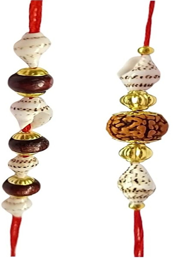 Krishna Rakhi for brother bhaiya kids designer rakhi for rakshabandhan with shankh and rudraksha beads rakhi envoirnment eco friendly combo set - Image 1