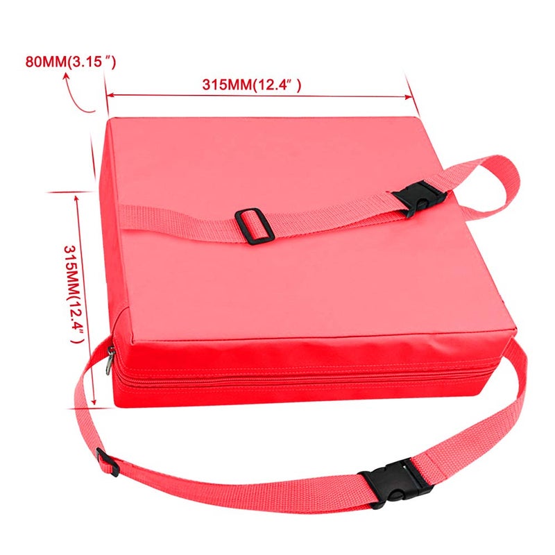 SUNMALL Dining Chair Heightening Cushion Portable Dismountable Adjustable Highchair Booster for Baby Toddler Kids Infant Washable Thick Chair Seat Pad Mat (red+Pink) - Image 3