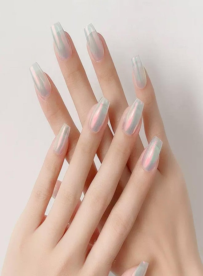 Vonrui Orange Pearl Chrome Nail Powder Nail Art Glitter,Metallic Iridescent Chrome Nail Powder for Nails,Chrome Powder for Gel Polish - Image 5