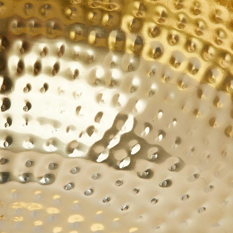 Creative Co-op Round Hammered Metal Bowl, Gold Finish, 14" - Image 5