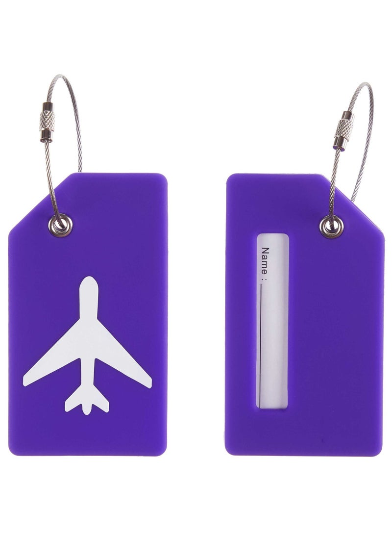 SYOSI 5 Pack Silicone Luggage Tag, With Name ID Card Quickly Spot Luggage Suitcase, Anti-lost Tag - Image 5