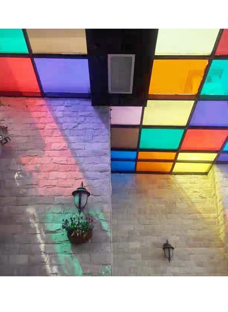 SYOSI لوازم حفلات تغليف الحلوى، 120 قطعة من ورق السيلوفان الملون مع أربطة ملتوية، ورق شفاف ملون من السيلوفان للأعمال الفنية والحرفية اليدوية، 6 × 6 بوصات - Image 2