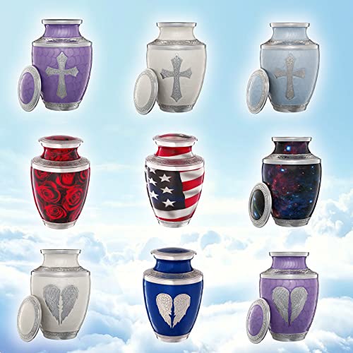 Olivia Memorials Urn for Ashes Women Men - Cremation Urns for Adult Male Female Human - Large Urns for Mom - mall Mini Keepsake (Purple Butterfly, Heart-Shaped with Stand) - Image 5