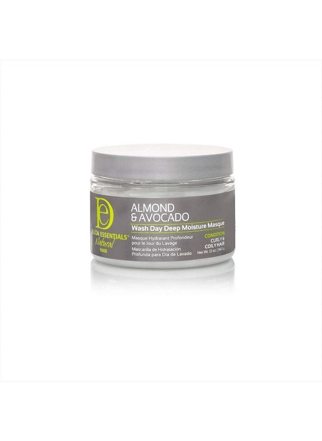 Design Essentials Natural Almond & Avocado Wash Day Deep Moisture Masque, 12 Ounce  - Image 1