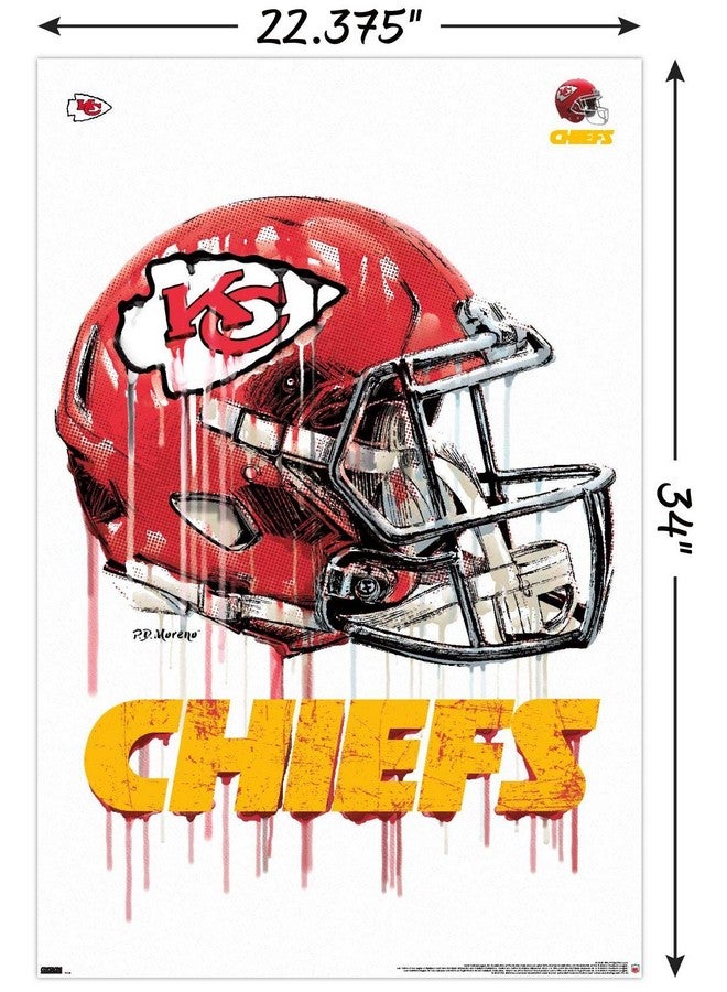 Trends International Trends International NFL Kansas City Chiefs - Drip Helmet 20 Wall Poster, 22.375" x 34", Unframed Version - Image 3