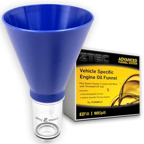 APSG Locking Oil Funnel | Compatible with Select Toyota Lexus Scion | No-Spill Tool Screws Directly INTO Filler | Fast & Easy Oil Change/Fill with No Mess ! - Image 1