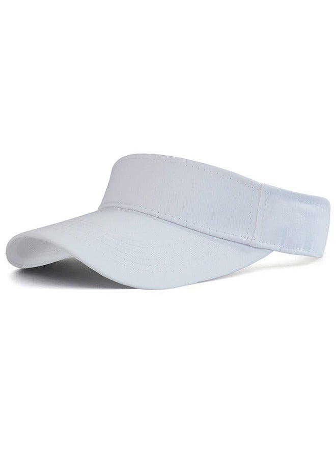 Generic Simple sun protection empty top hat, White