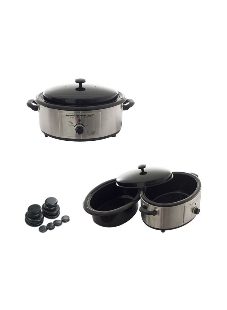 وان تيك سخان حجري للتدليك مزود بـ 16 حجرًا وسعة 6 كوارت - مثالي لعلاجات السبا الاحترافية أو المنزلية - Image 3