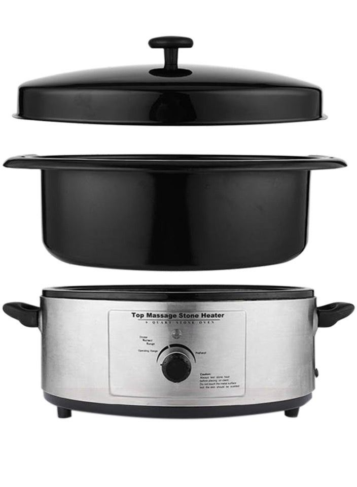 وان تيك سخان حجري للتدليك مزود بـ 16 حجرًا وسعة 6 كوارت - مثالي لعلاجات السبا الاحترافية أو المنزلية - Image 2