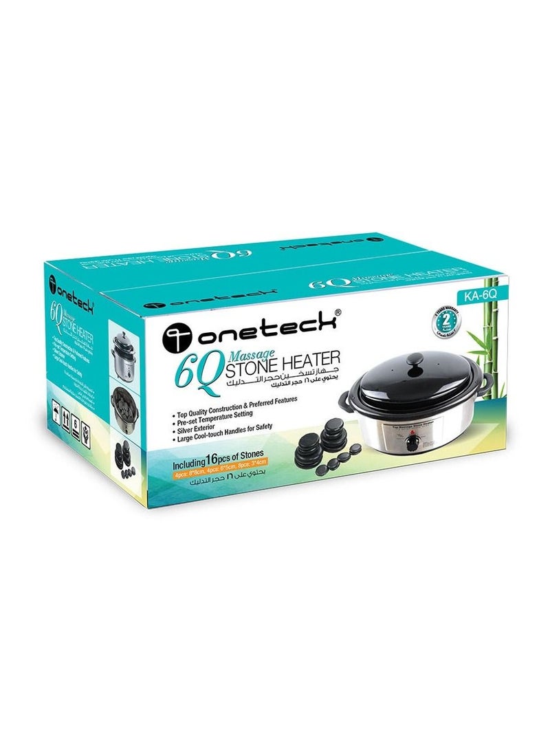 وان تيك سخان حجري للتدليك مزود بـ 16 حجرًا وسعة 6 كوارت - مثالي لعلاجات السبا الاحترافية أو المنزلية - Image 4