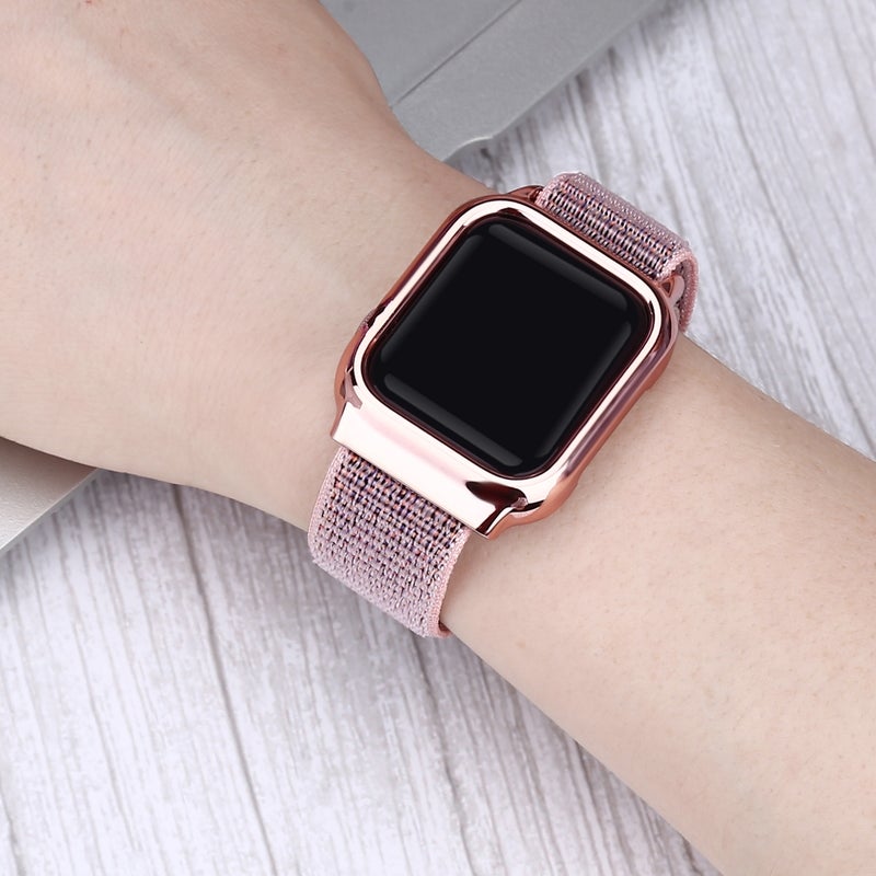Simple Fashion Nylon Watch Band with Frame for Apple Watch Series 5 & 4 44mm