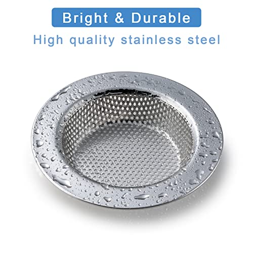 Honmein 2 Pcs Sink Strainer for Most Kitchen Sink Drain Basket, Upgraded Double-Layer Safe Design Kitchen Sink Strainer (Outer Diameter 4.5 Inch) - Image 2