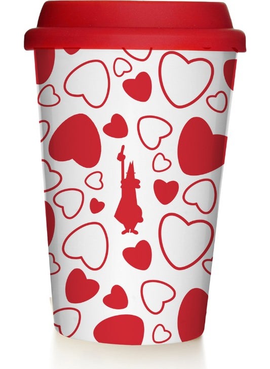 BIALeTTI Cuore Porcelain Take Away Mug with Lid 