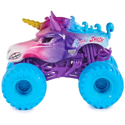 Monster Jam, Official Sparkle Smash Monster Truck, Die-Cast Vehicle, 1:64 Scale, Kids Toys for Boys Ages 3 and up - Image 3