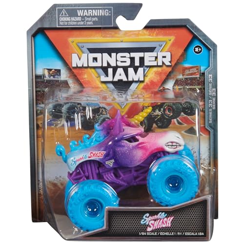 Monster Jam, Official Sparkle Smash Monster Truck, Die-Cast Vehicle, 1:64 Scale, Kids Toys for Boys Ages 3 and up - Image 1