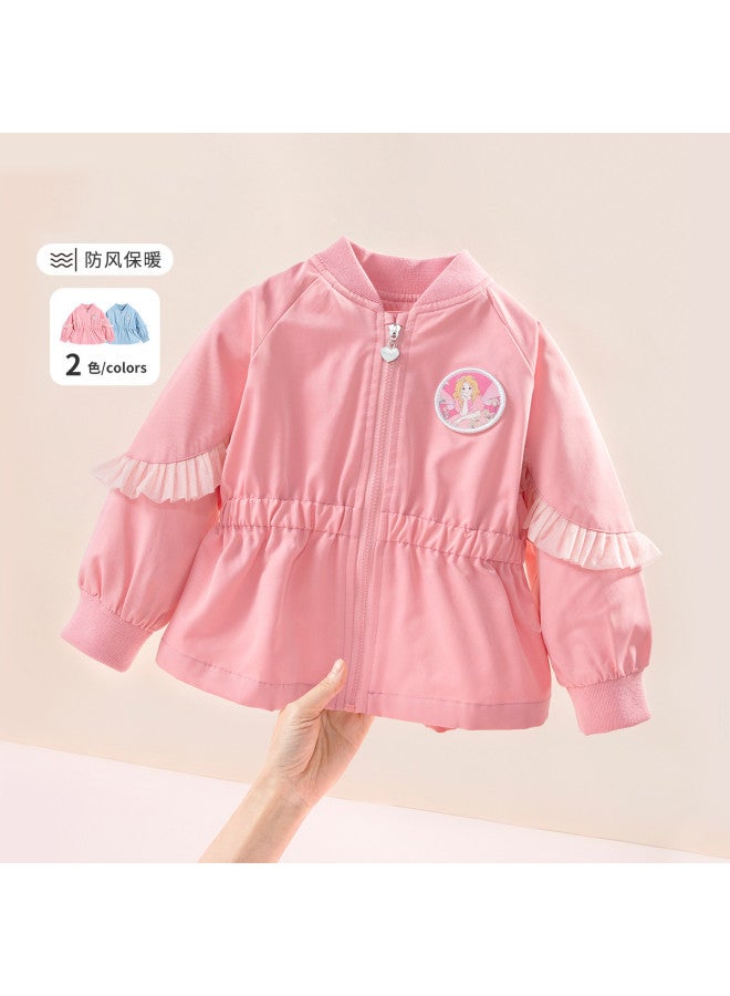 Bornbay Spring/autumn Kids' Jacket - Sweet And Stylish Windproof Stand Collar Coat For Toddler & Little Girls - Image 3