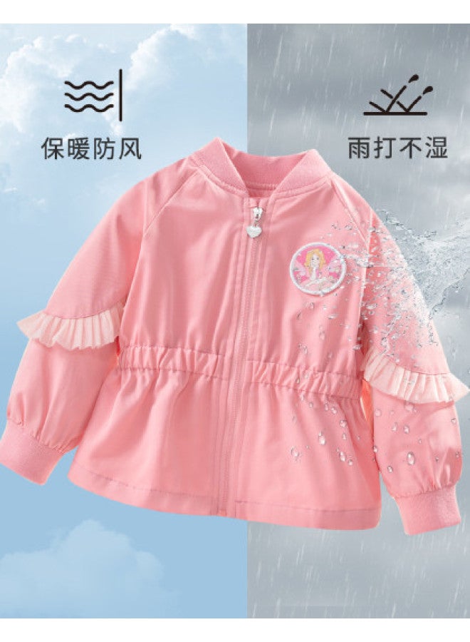 Bornbay Spring/autumn Kids' Jacket - Sweet And Stylish Windproof Stand Collar Coat For Toddler & Little Girls - Image 1