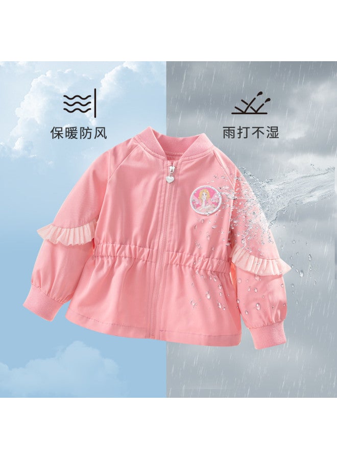 Bornbay Spring/autumn Kids' Jacket - Sweet And Stylish Windproof Stand Collar Coat For Toddler & Little Girls - Image 2