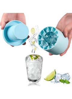Silicone Ice Cube Maker Mold, Small Cylindrical Ice Trays, Reusable, Food Grade Silicone And Abs, Ice Cube Bucket, Juice Cooler