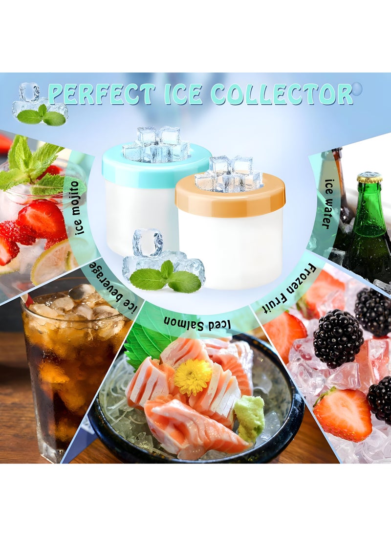 Generic - Silicone Ice Cube Maker Mold, Small Cylindrical Ice Trays, Reusable, Food Grade Silicone And Abs, Ice Cube Bucket, Juice Cooler - Image 1
