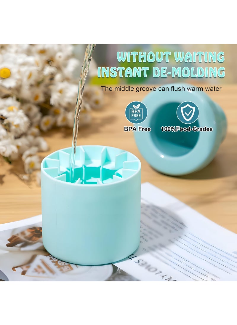 Generic - Silicone Ice Cube Maker Mold, Small Cylindrical Ice Trays, Reusable, Food Grade Silicone And Abs, Ice Cube Bucket, Juice Cooler - Image 1