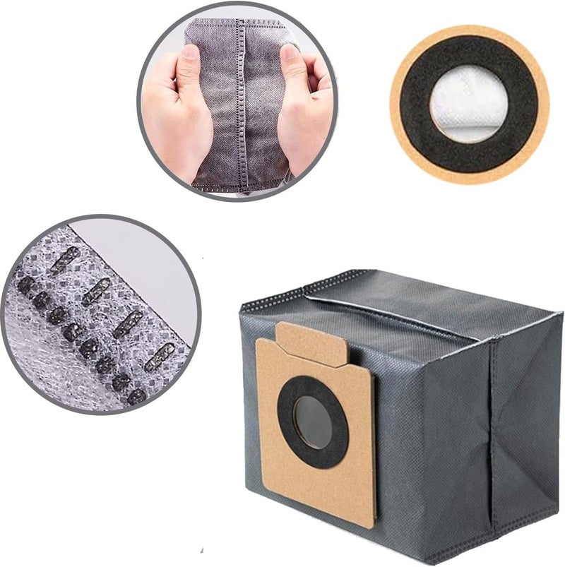 Rinakou 10 Pack Replacement Dust Bag Compatible With Eufy Clean X8 Pro X10 Pro Omni Robot Vacuum Self-Empty Station,4-Layer Replcement Bags Accessory (Set of 10) - Image 3