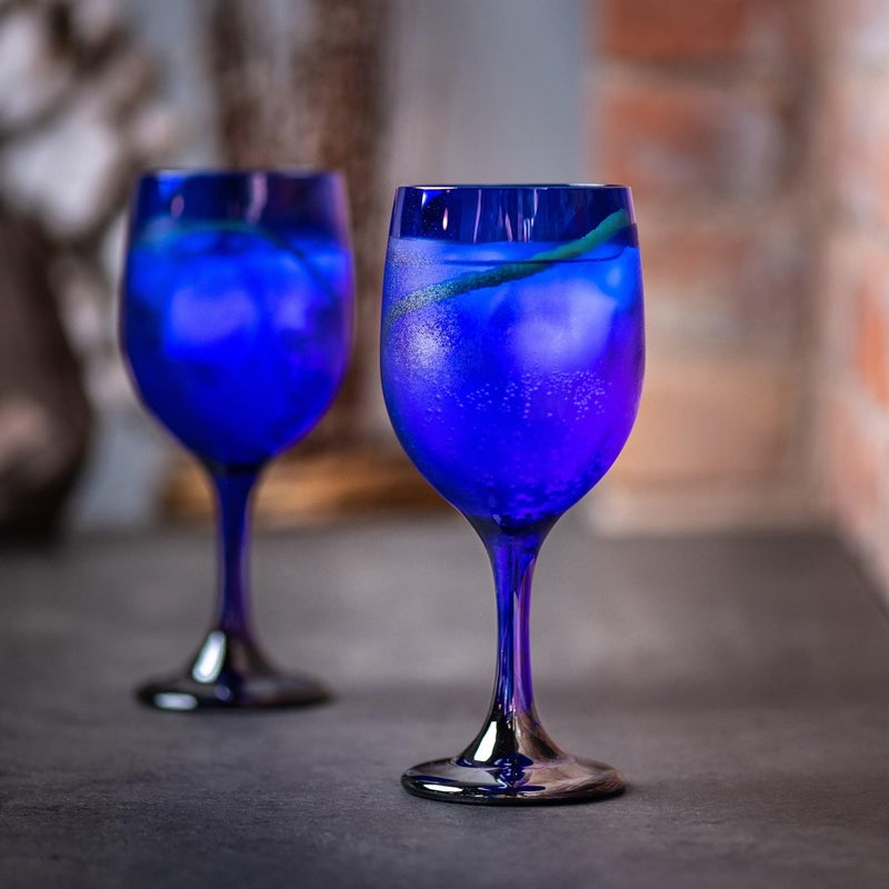 Libbey Premiere Cobalt Wine Glasses, 11.5 ounce, Set of 12 - Image 4