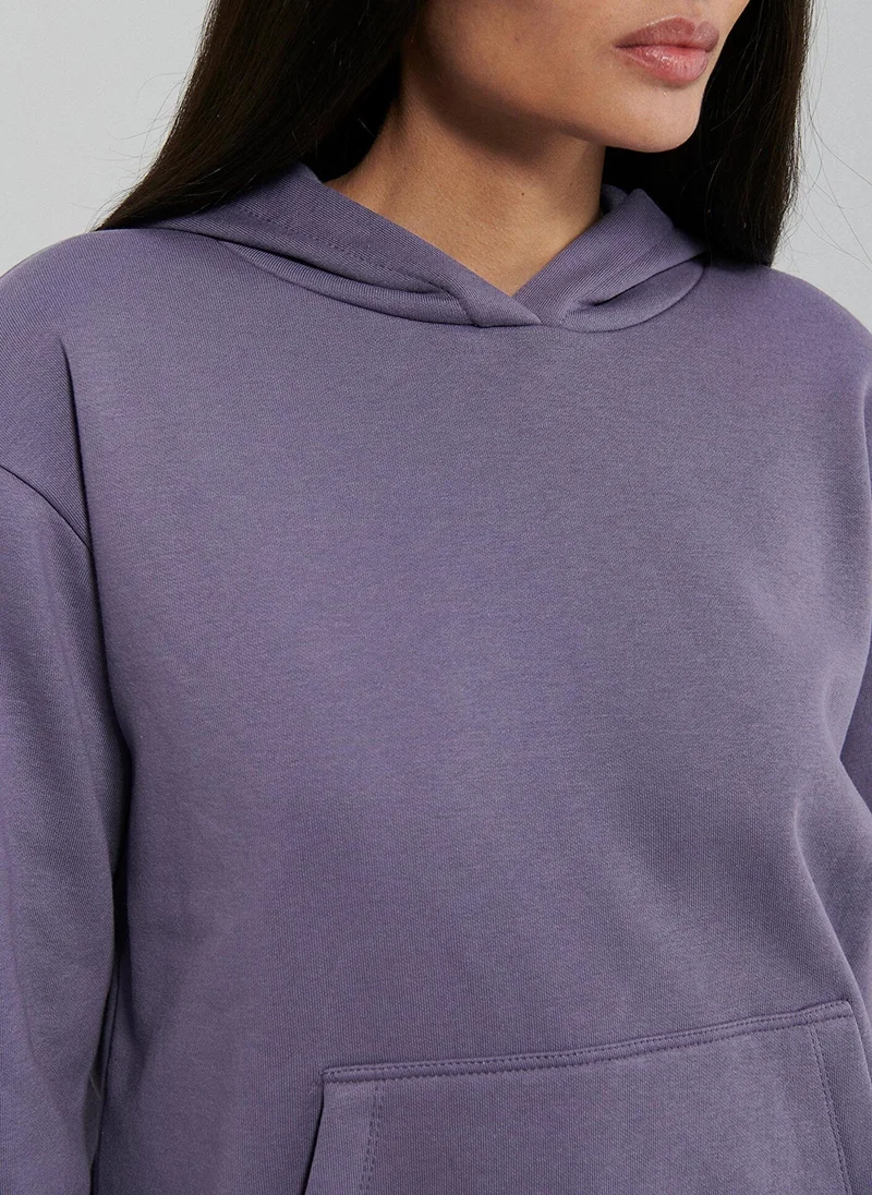 MAVI Hooded Purple Basic Sweatshirt