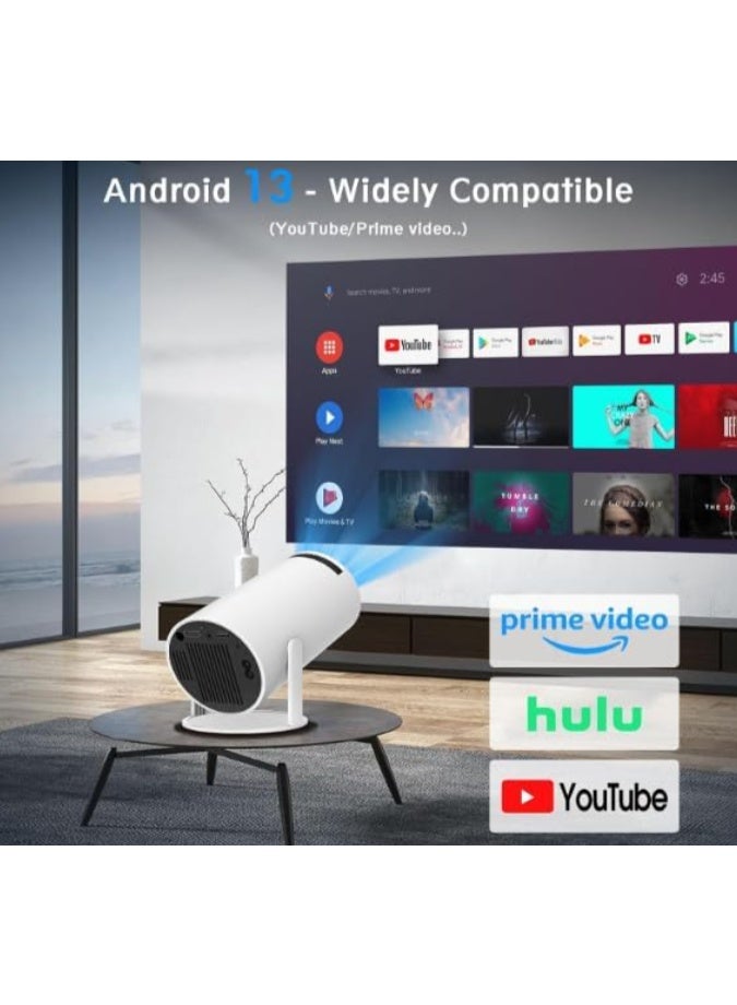 HY300 Pro Ultra Portable Projector 4K WiFi 6 BT 5.2 Upgraded Portable Projector Full HD Supported for Phone/PC/TV/HDMI /PS5 /Laptop Auto Keystone Home Theater 180° Rotation [Built-in App] - Image 2