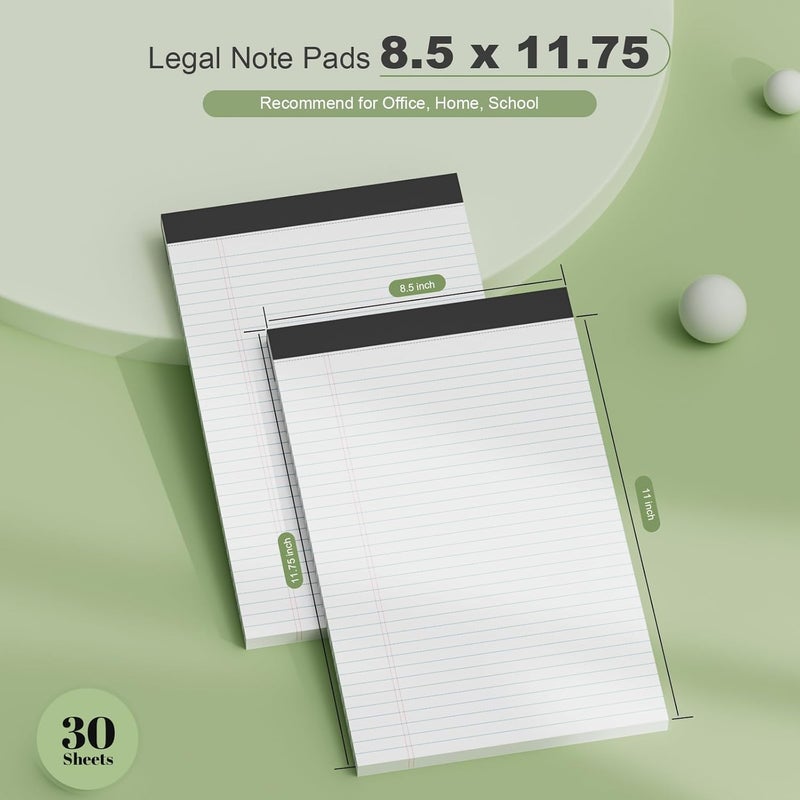 مفكرة ملاحظات مقاس 8.5 × 11 بوصة، عبوة من 2 مفكرة ملاحظات بيضاء مقاس 8.5 × 11 بوصة للعمل، مفكرات ورق مخطط من كلا الجانبين بخطوط جامعة - Image 2