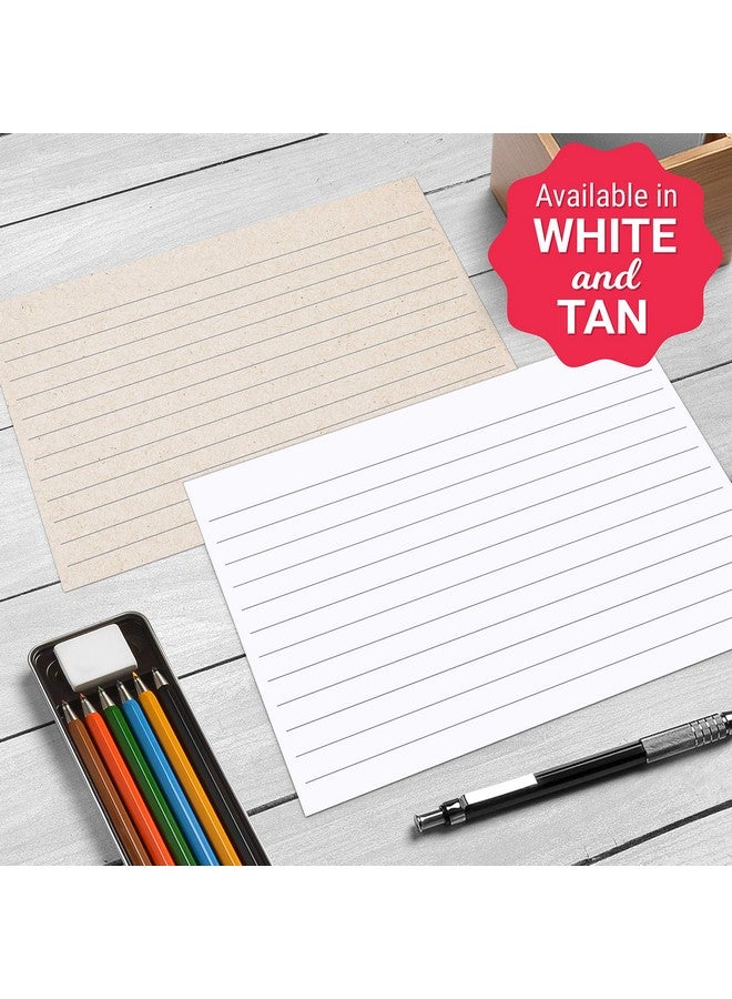 321 دن بطاقات فهرسة مسطرة ريفية - صُنعت في الولايات المتحدة الأمريكية - كبيرة 4 × 6 (مجموعة من 50)، كرافت تان، بطاقات ملاحظات مسطرة ذات وجهين، ورق مقوى سميك ومتين، بطاقات ملاحظات بسيطة لطيفة وجميلة بخطوط - Image 4