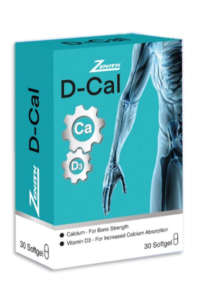 Zenith D-Cal, Calcium and Vitamin D3 Softgel 30'S - Image 1