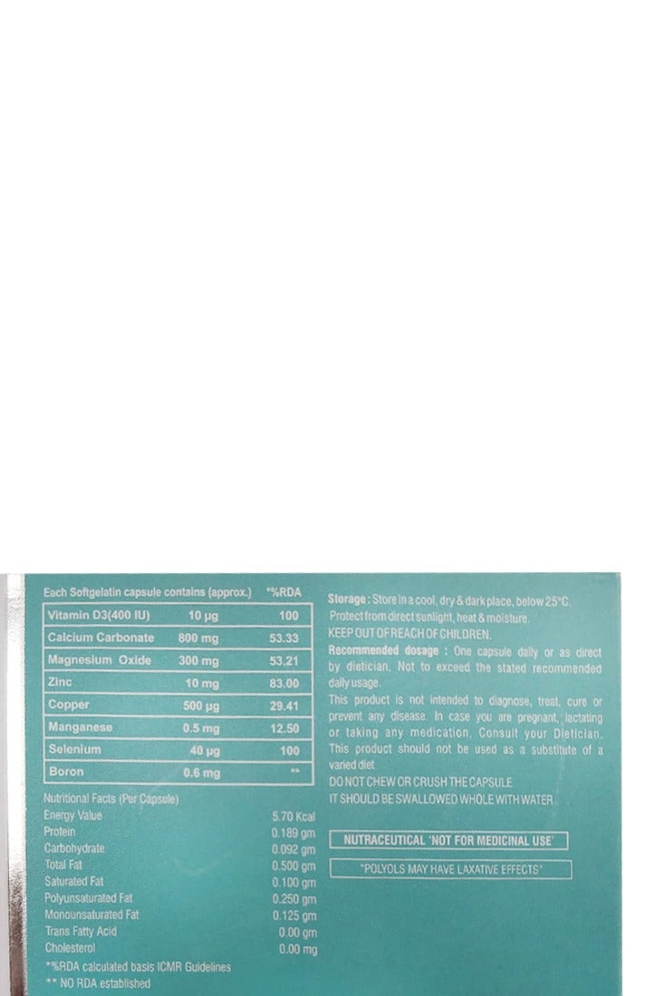 Zenith D-Cal, Calcium and Vitamin D3 Softgel 30'S - Image 2