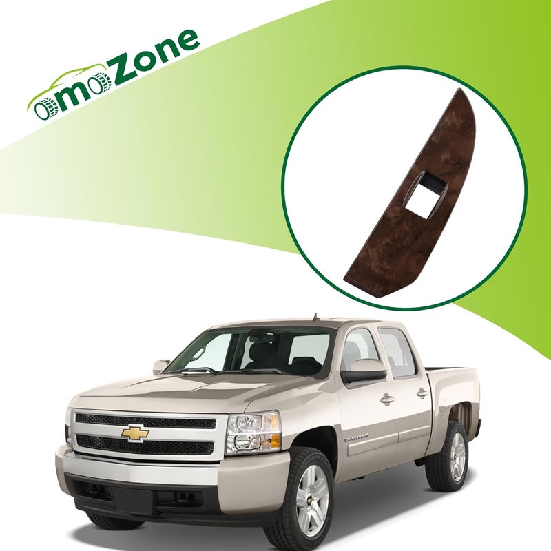 omoZone غطاء إطار مفتاح النافذة omoZone للباب الجانبي الأيسر الخلفي لسيارات شيفروليه سوبربان وسلفرادو وتاهو وأفالانش و GMC يوكون XL من 2007-2014 - Image 2