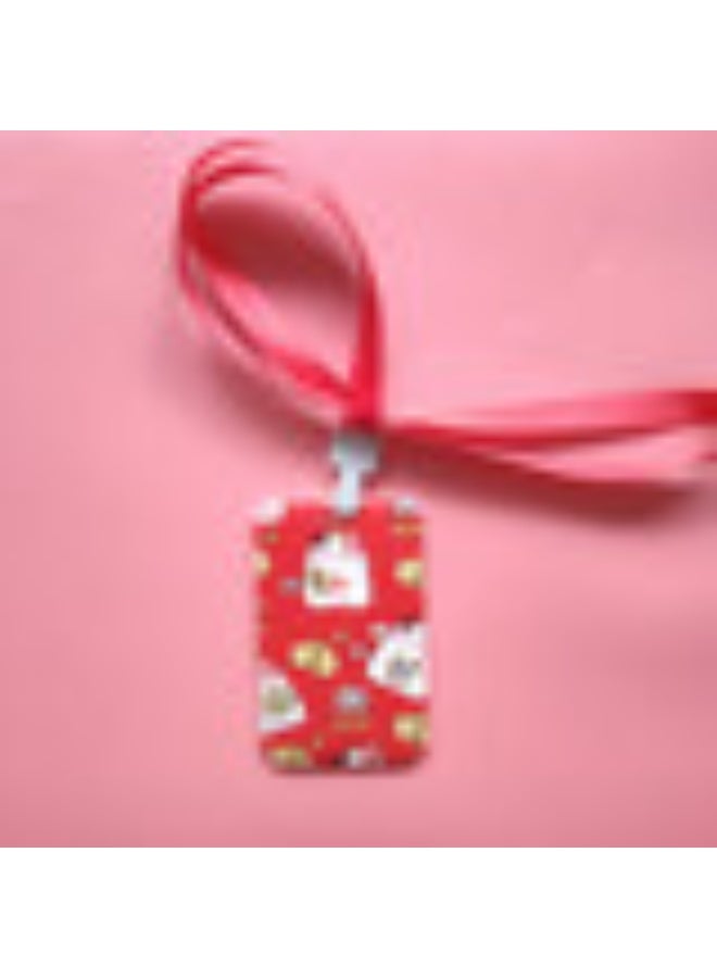 NIBEMINENT 1 - Piece Hefeng Lucky Cat Kpop Photo Card Holder Pendant Key Chain ID Badge Holder ID Card Holder Photo Card Protector for School ID Office ID Access Card for Women Girls - Image 1