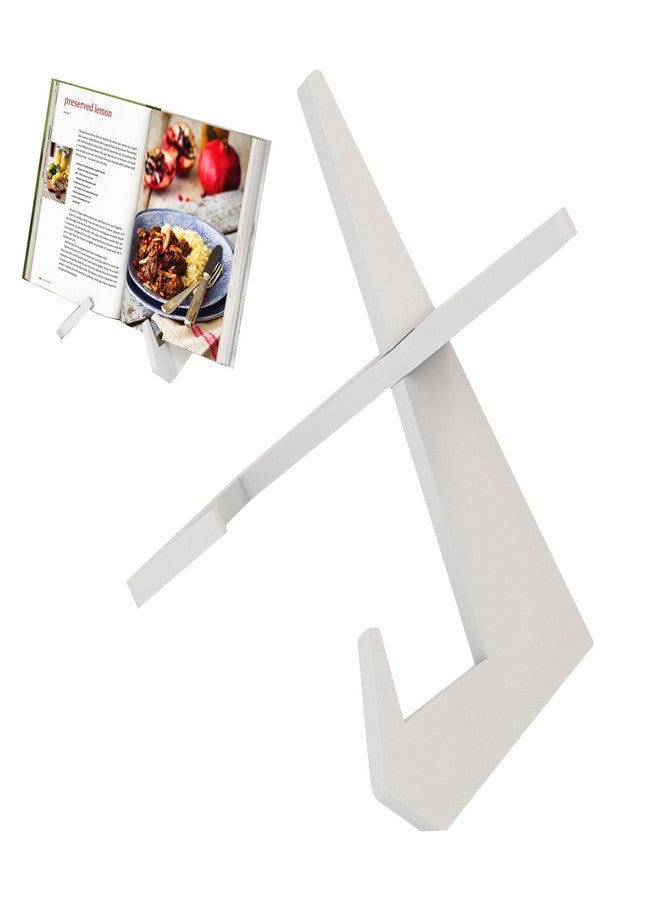 Saycker Cookbook Stand, Wooden Recipe Book Holder for Kitchen Counter, Detachable Cookbook Holder Stand, Multifunctional Cook Book Stands for Display of Recipes & Tablets - Image 1