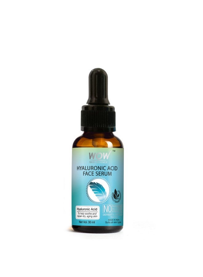 WOW Skin Science Hyaluronic Acid Moisturising Face Serum Soothing & Repairing Dry And Aging Skin For All Skin Types No Parabens Silicones & Mineral Oil 30Ml - Image 2