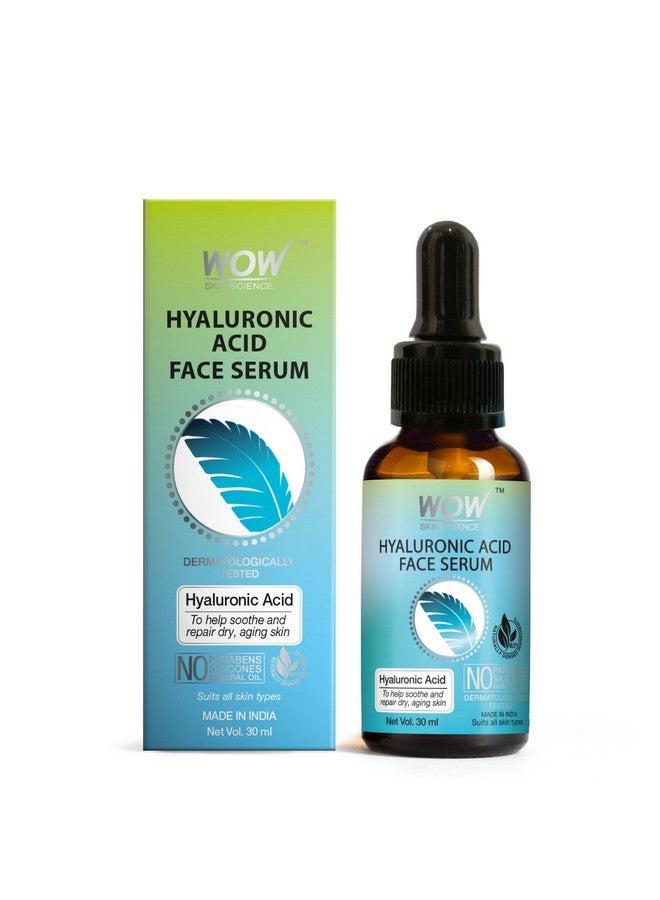 WOW Skin Science Hyaluronic Acid Moisturising Face Serum Soothing & Repairing Dry And Aging Skin For All Skin Types No Parabens Silicones & Mineral Oil 30Ml - Image 1