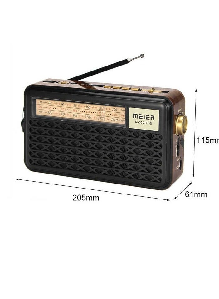 ماير راديو محمول M-522BT-S راديو استقبال متعدد الموجات مع لوحة شمسية قابلة للشحن مع ضوء للقراءة - Image 3
