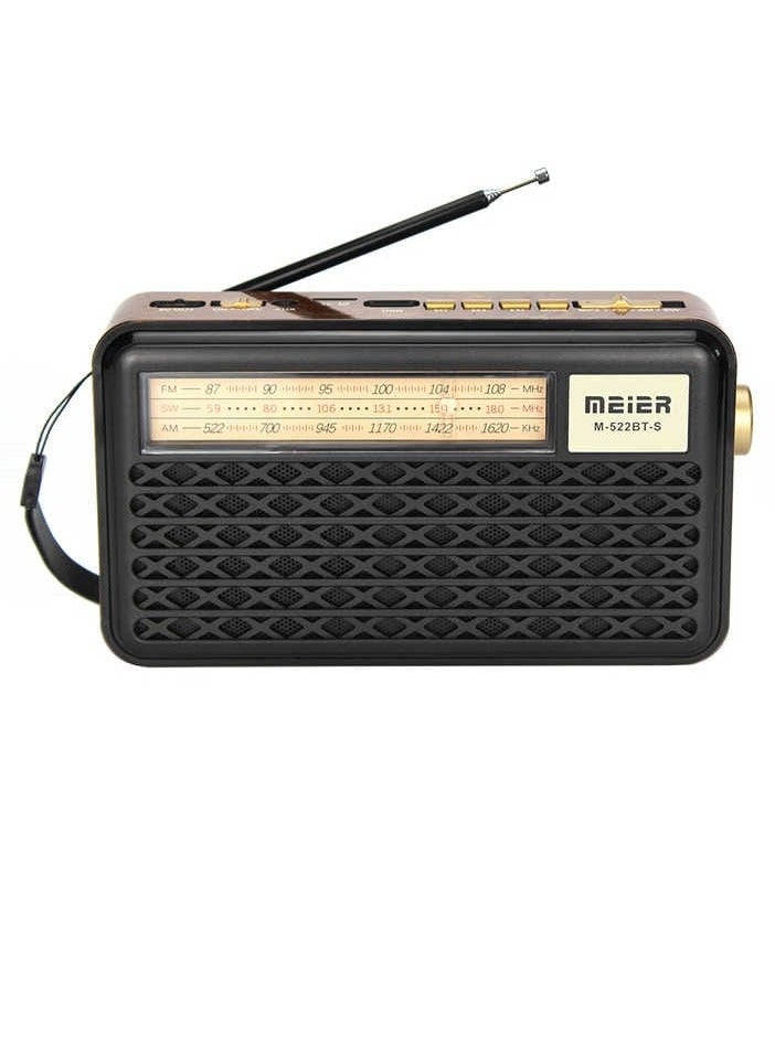 ماير راديو محمول M-522BT-S راديو استقبال متعدد الموجات مع لوحة شمسية قابلة للشحن مع ضوء للقراءة - Image 4