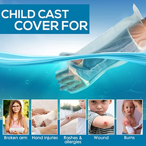 AquaShield Waterproof Child Half Arm Cast & Bandage Protector, Reusable, Safe for Pool, Bath, & Shower, Small HALF Arm (A17) Covers Kid's Small Hand, Wrist, Forearm, Made in USA - Image 4